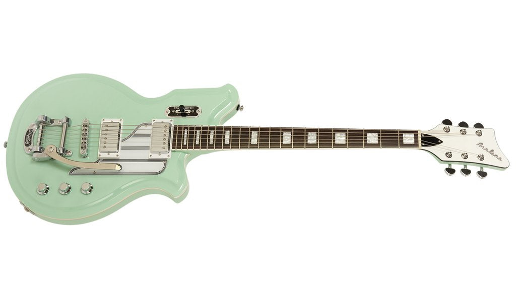 Eastwood Airline Baritone Map Deluxe Guitar - Sea Foam Green