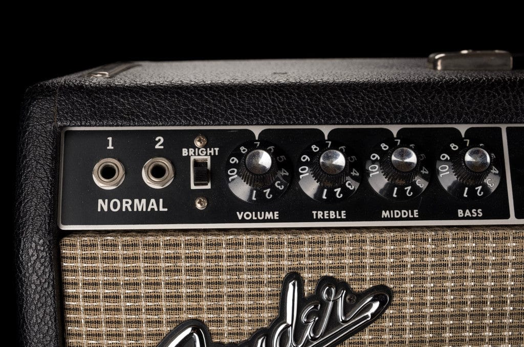 Vintage 1966 Fender Twin Reverb Black Guitar Amp Combo