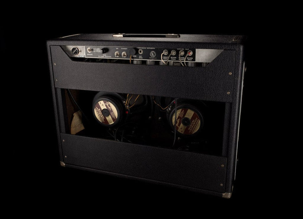 Vintage 1966 Fender Twin Reverb Black Guitar Amp Combo