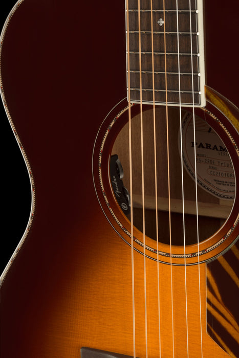 Fender PO-220E Orchestra 3-Tone Vintage Sunburst Acoustic Guitar with Case - Demo