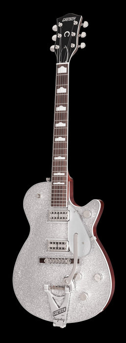 Gretsch G6129T-89 Vintage Select '89 Sparkle Jet with Bigsby Silver Sparkle Electric Guitar