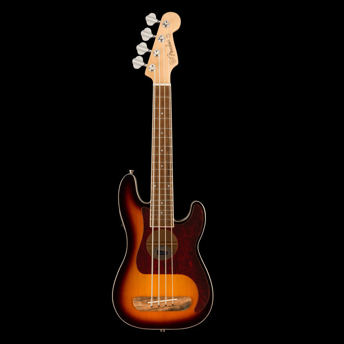 Fender Fullerton Precision Bass® Uke, Walnut Fingerboard, Tortoiseshell Pickguard, 3-Color Sunburst