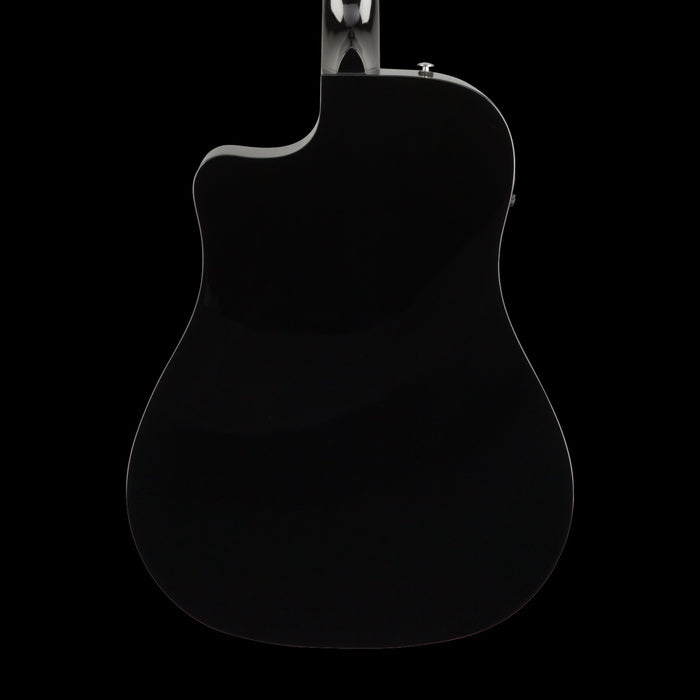 Fender CD-60SCE Dreadnought Walnut Fingerboard Black Acoustic Guitar