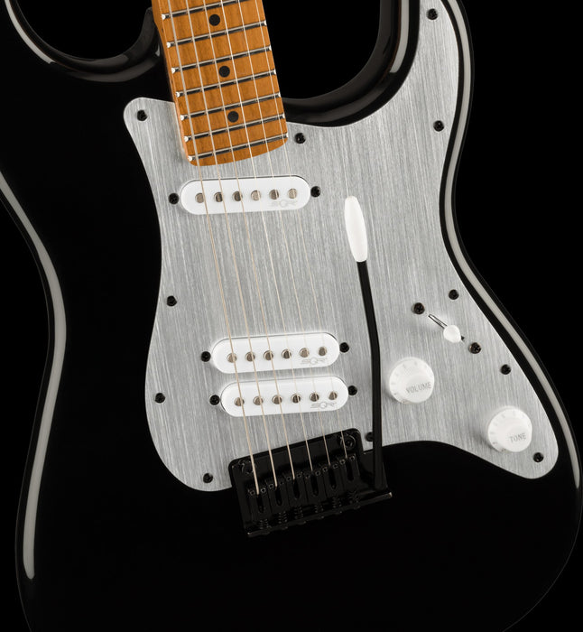 Squier Contemporary Stratocaster Special Roasted Maple Fingerboard Silver Anodized Pickguard Black Electric Guitar