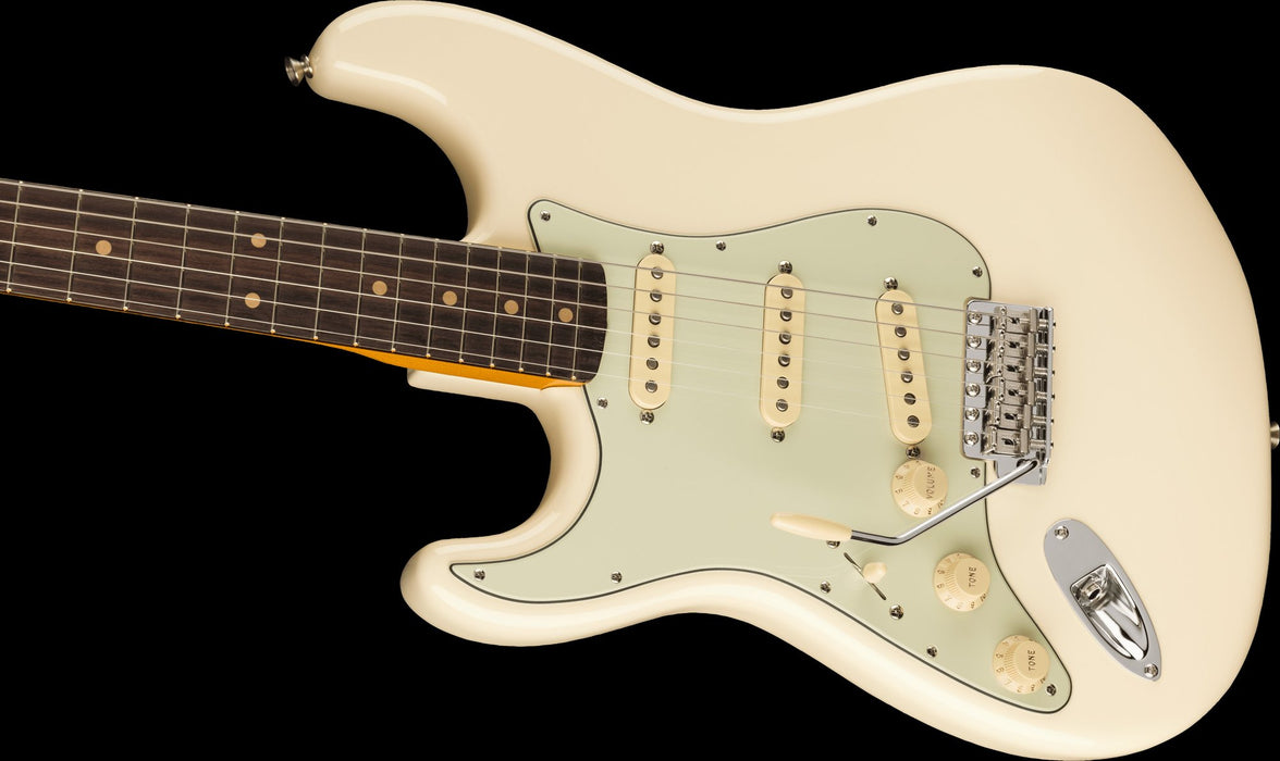 Fender American Vintage II 1961 Stratocaster Left-Hand Rosewood Fingerboard Olympic White Electric Guitar