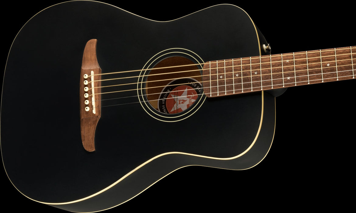 Fender Joe Strummer Campfire Matte Black Walnut Fingerboard Acoustic Electric Guitar