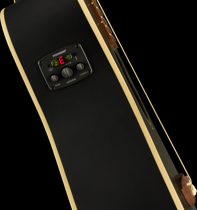 Fender Joe Strummer Campfire Matte Black Walnut Fingerboard Acoustic Electric Guitar