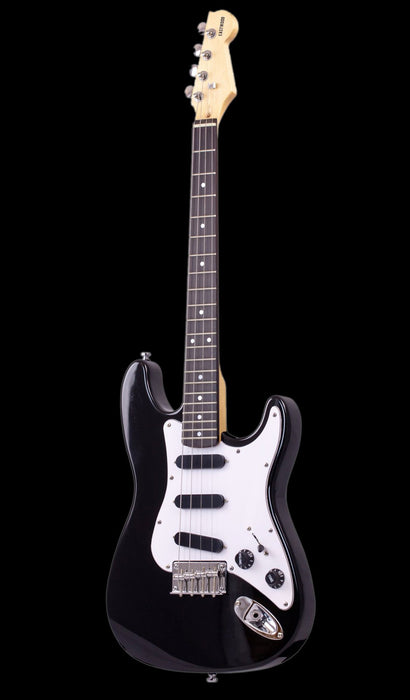 Eastwood S Style 4 String Tenor Guitar - Black With Gig Bag