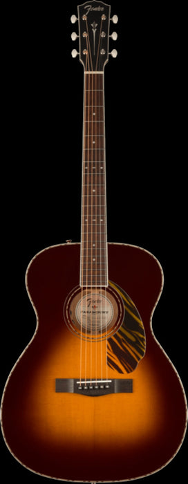 Fender PO-220E Orchestra, Ovangkol Fingerboard, 3-Tone Vintage Sunburst Acoustic Guitars