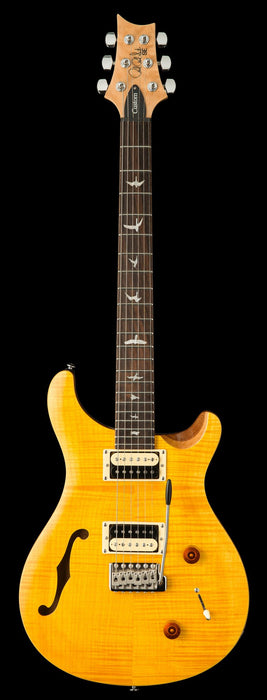PRS SE Custom 22 Semi-Hollow Santana Yellow Electric Guitar With Gig Bag
