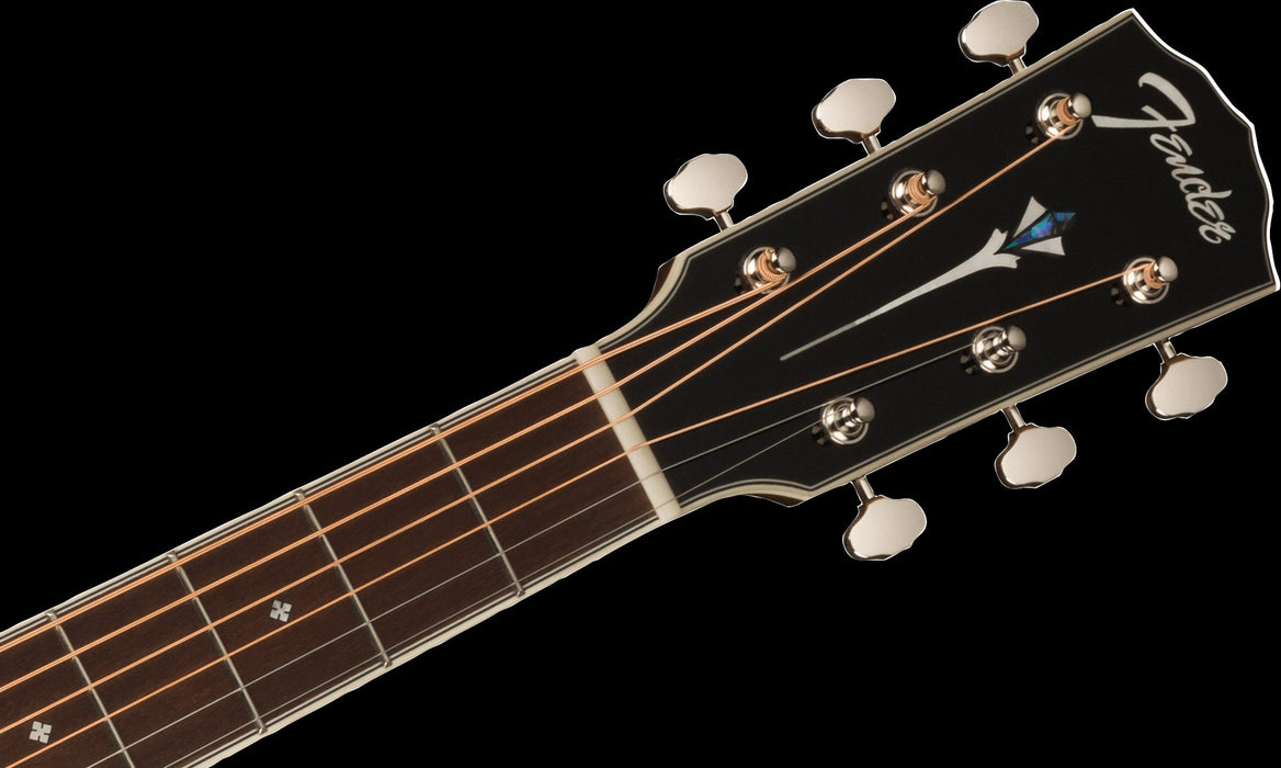 Fender PS-220E Parlor, Ovangkol Fingerboard, 3-Tone Vintage Sunburst Acoustic Guitars