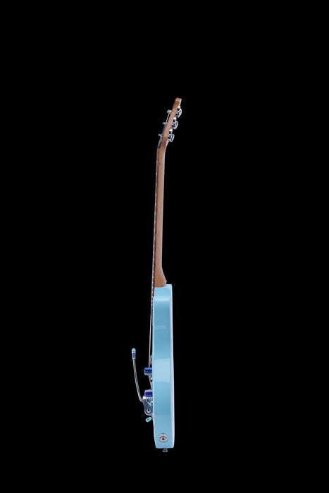 Powers Electric A-Type Larkspur Blue With Softshell Case