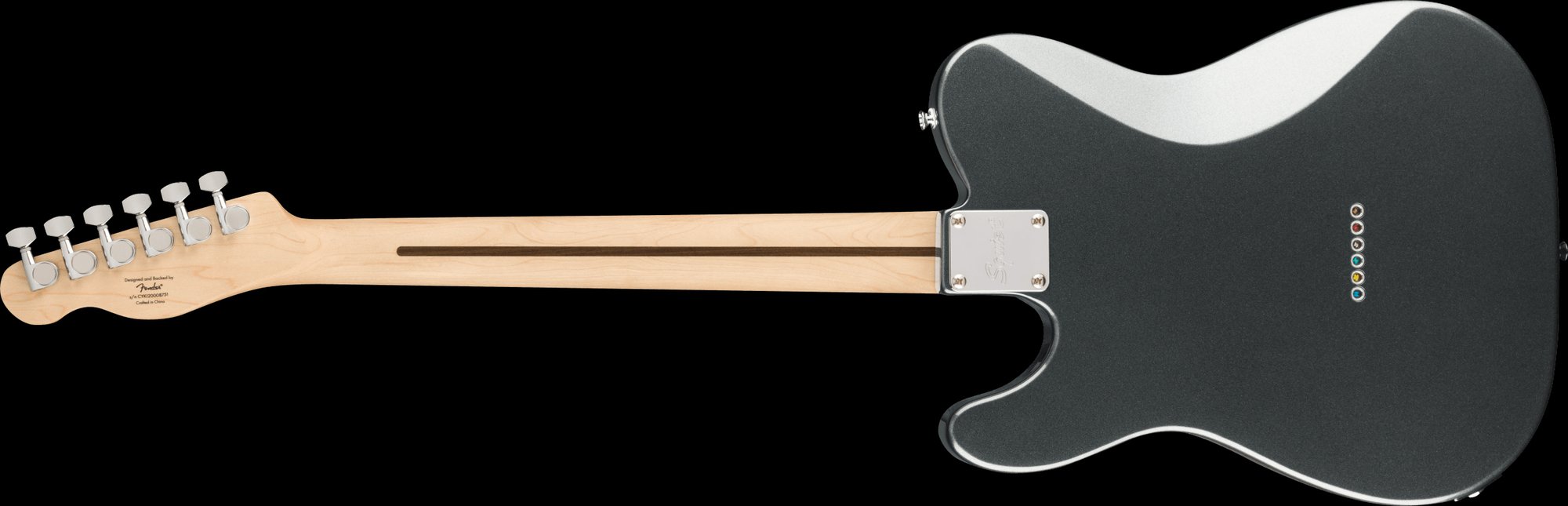 Squier Affinity Series Telecaster Deluxe Laurel Fingerboard White Pickguard Charcoal Frost Metallic