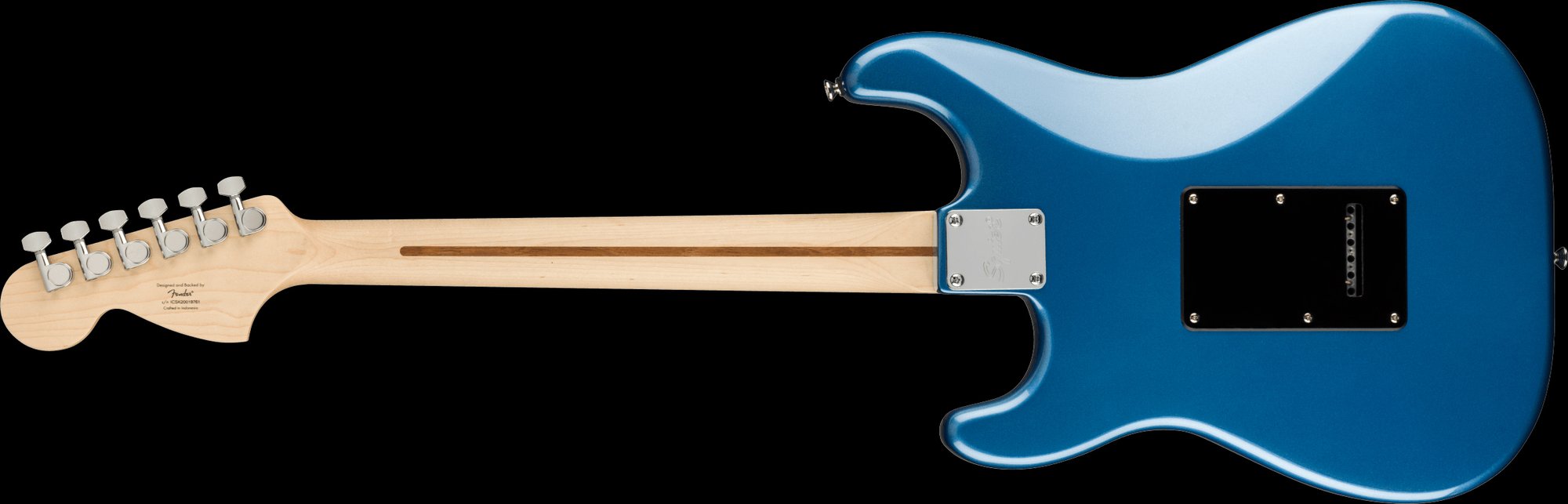 Squier Affinity Series Stratocaster Maple Fingerboard Black Pickguard Lake Placid Blue