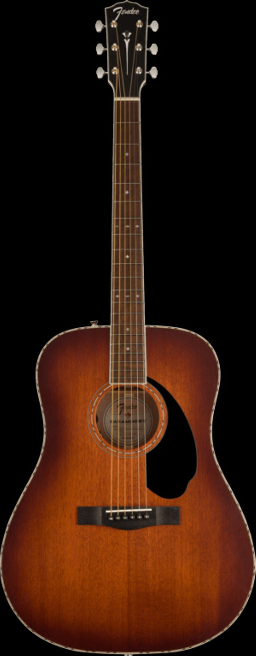 Fender PD-220E Dreadnought, All Mahogany, Ovangkol Fingerboard, Aged Cognac Burst Acoustic Guitars
