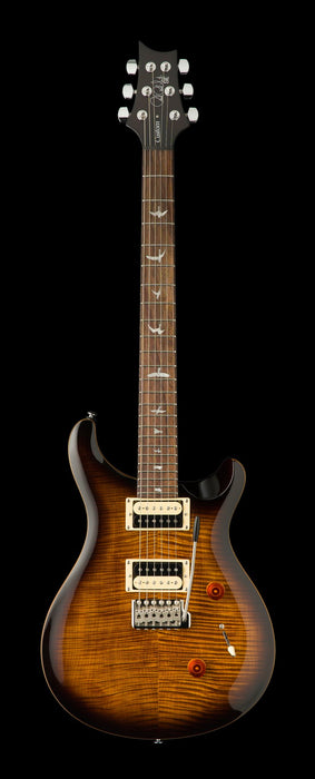 PRS SE Custom 24 Black Gold Sunburst Electric Guitar With Gig Bag