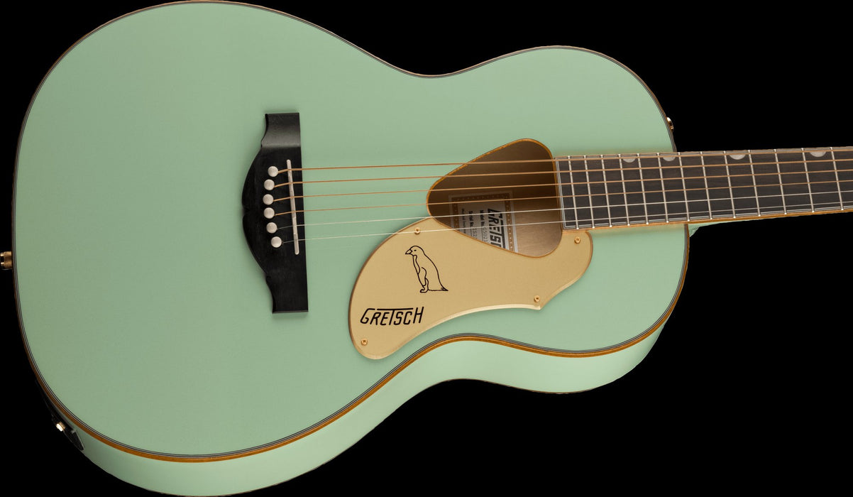 Gretsch G5021E Rancher™ Penguin™ Parlor Acoustic/Electric, Mint Metallic Acoustic Guitars