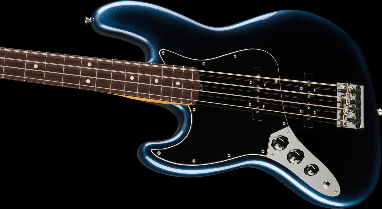 Fender American Professional II Jazz Bass Left-Hand Rosewood Fingerboard Dark Night With Case