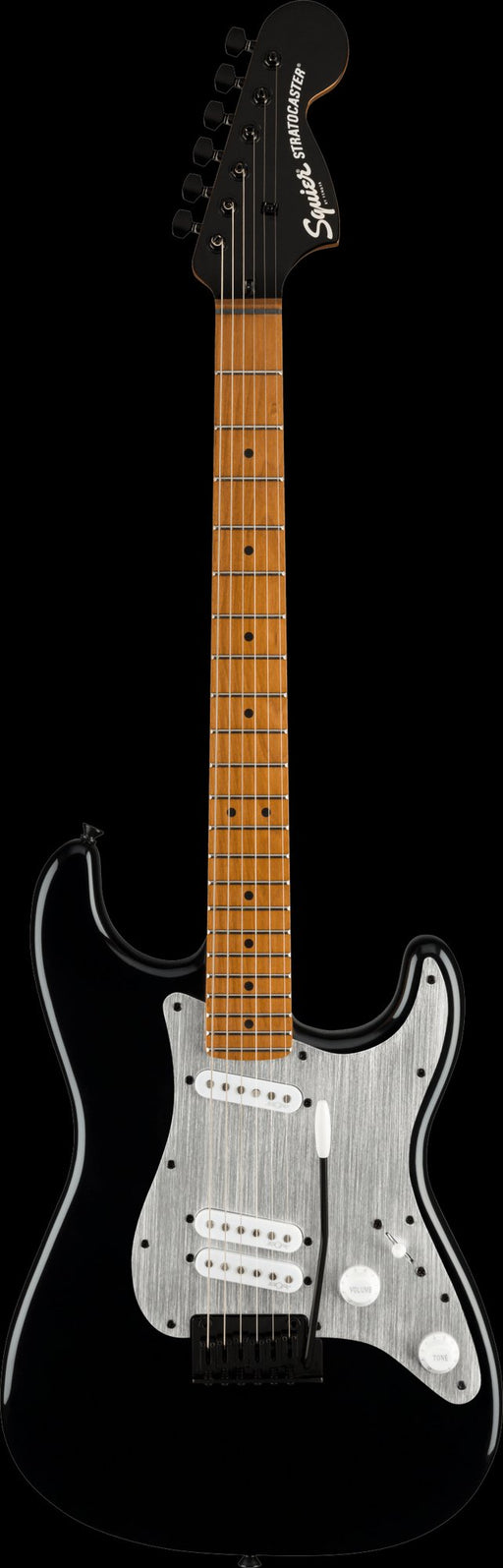 Squier Contemporary Stratocaster Special Roasted Maple Fingerboard Silver Anodized Pickguard Black Electric Guitar