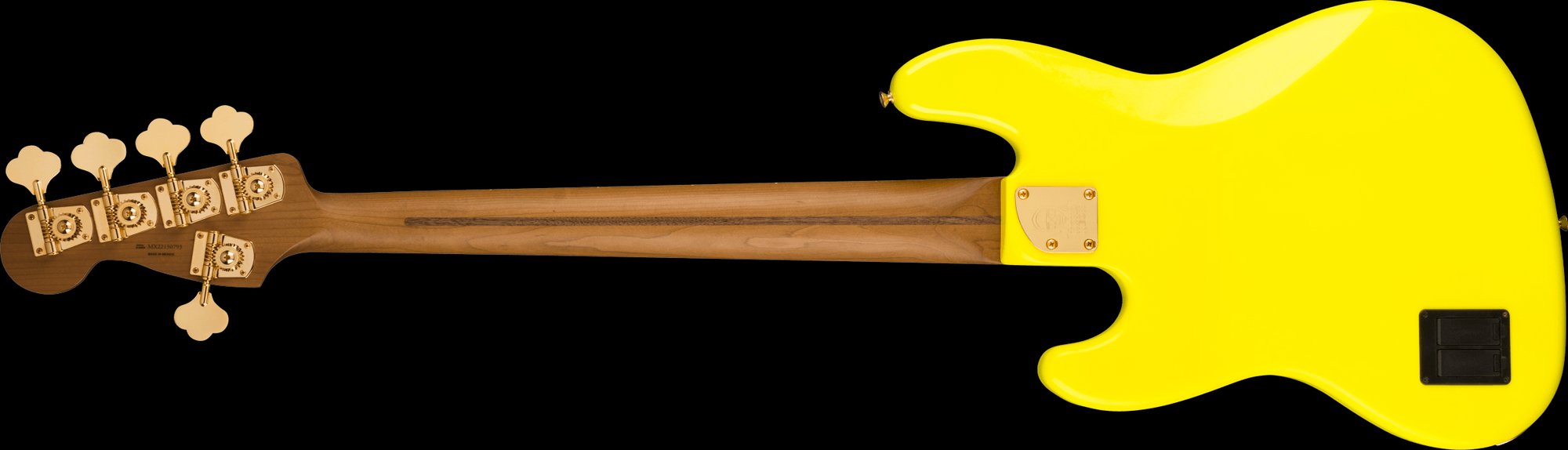 Fender MonoNeon Jazz Bass V Maple Fingerboard Neon Yellow With Gig Bag