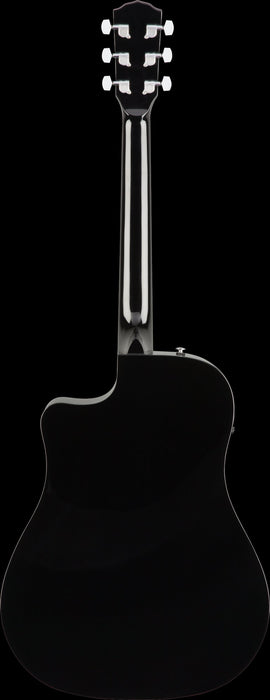 Fender CD-60SCE Dreadnought Walnut Fingerboard Black Acoustic Guitar