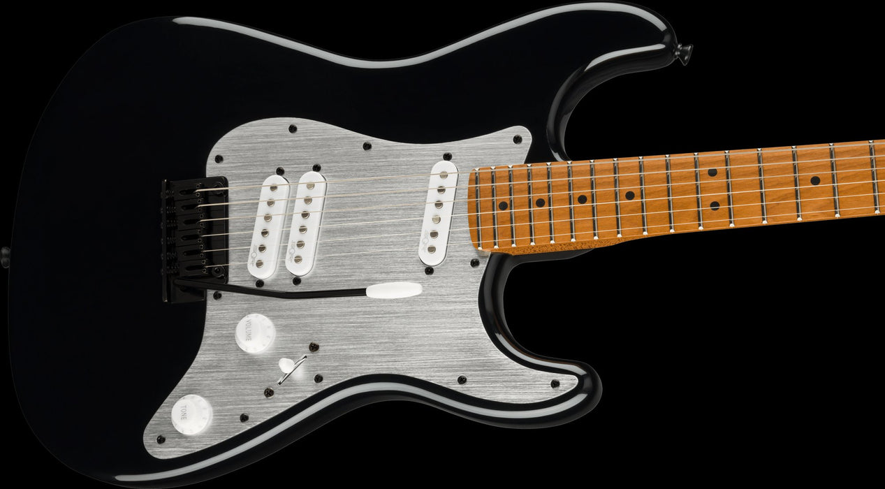 Squier Contemporary Stratocaster Special Roasted Maple Fingerboard Silver Anodized Pickguard Black Electric Guitar