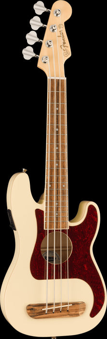 Fender Fullerton Precision Bass® Uke, Walnut Fingerboard, Tortoiseshell Pickguard, Olympic White