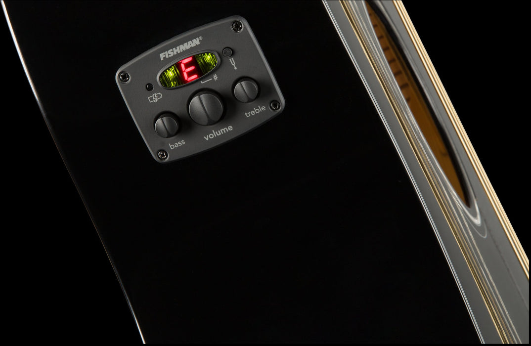 Fender CD-60SCE Dreadnought Walnut Fingerboard Black Acoustic Guitar