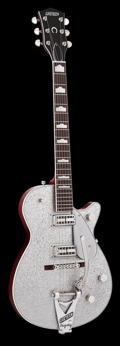 Gretsch G6129T-89 Vintage Select '89 Sparkle Jet with Bigsby Silver Sparkle Electric Guitar