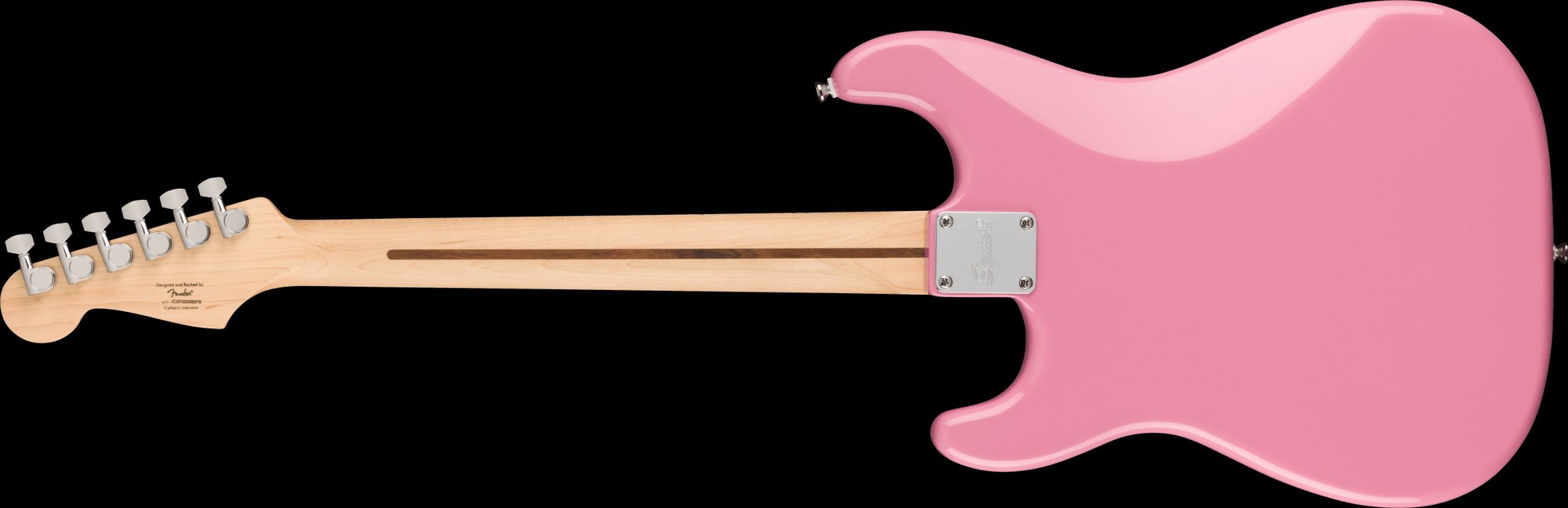 Squier Sonic Stratocaster HT H Maple Fingerboard White Pickguard Flash Pink