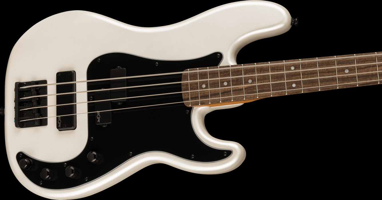Squier Contemporary Active Precision Bass® PH, Laurel Fingerboard, Black Pickguard, Pearl White Bass Guitars
