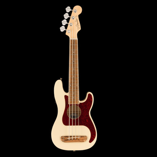 Fender Fullerton Precision Bass® Uke, Walnut Fingerboard, Tortoiseshell Pickguard, Olympic White
