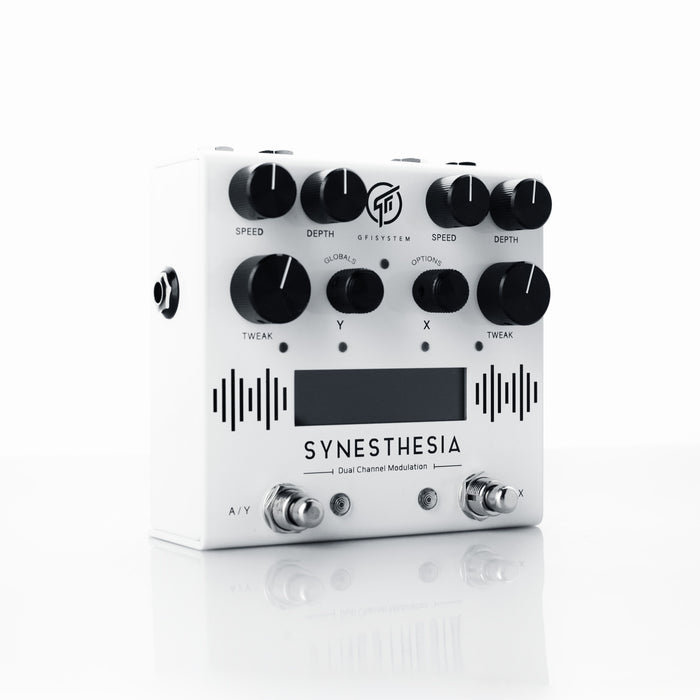 GFI System Custom White Synesthesia Dual-Engine Modulation Guitar Effect Pedal