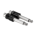 Hosa GPR101 RCA To 1/4" PHONE 2-pc.