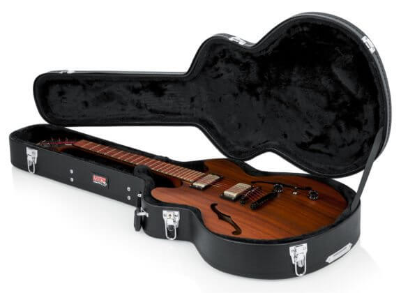 Gator GWE-335 Semi-Hollow Style Guitar Wood Case Economy Wood Case