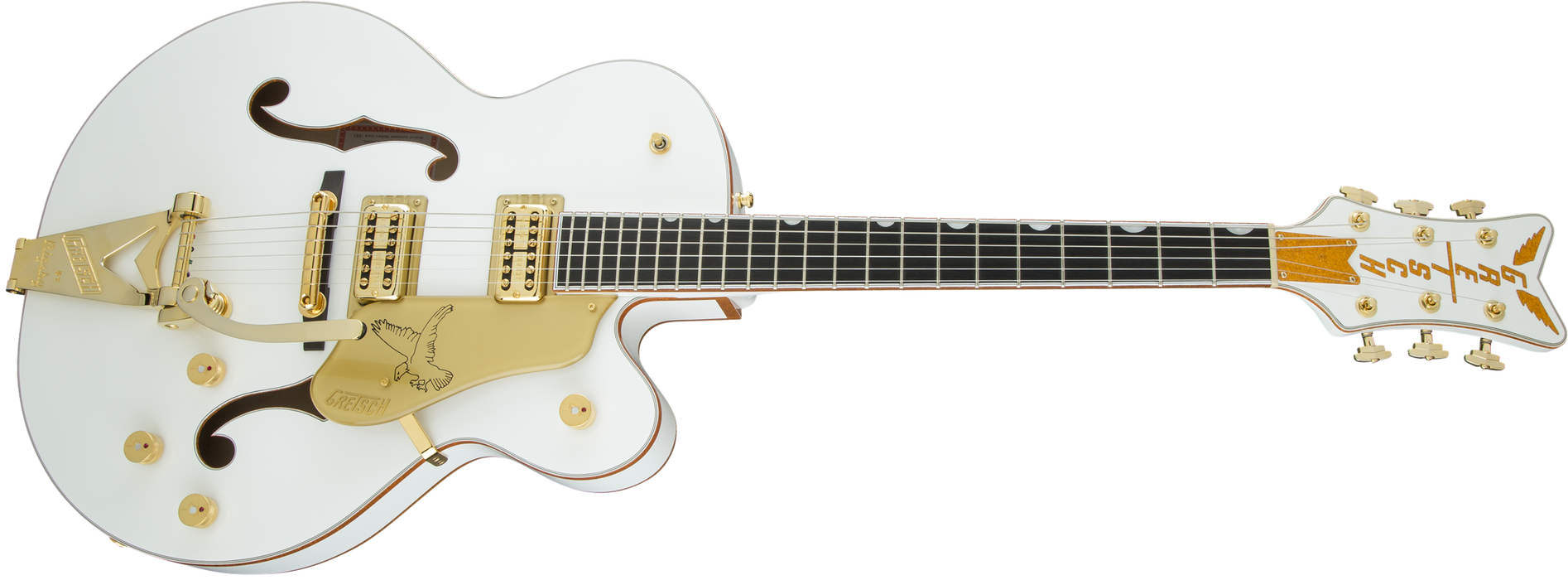 Gretsch G6136T-WHT Players Edition Falcon with String-Thru Bigsby Filter'Tron Pickups White Electric Guitar