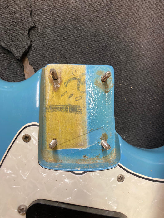 Vintage 1966 Fender Mustang 22.5" Scale Daphne Blue Refinished with OHSC