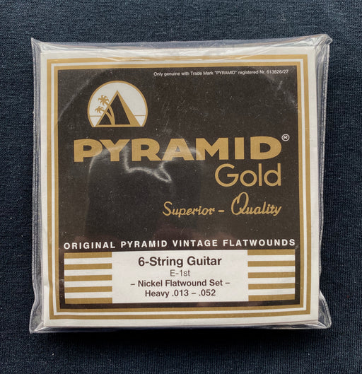 Pyramid Gold Chrome Nickel Flatwound Heavy (13-52) Electric Guitar Strings
