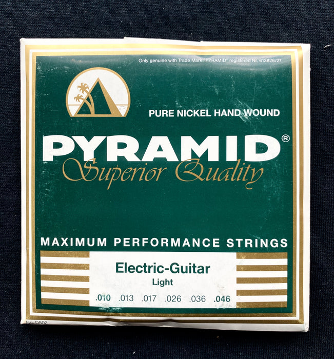 Pyramid Pure Nickel Hand Wound Light (10-46) Electric Guitar Strings