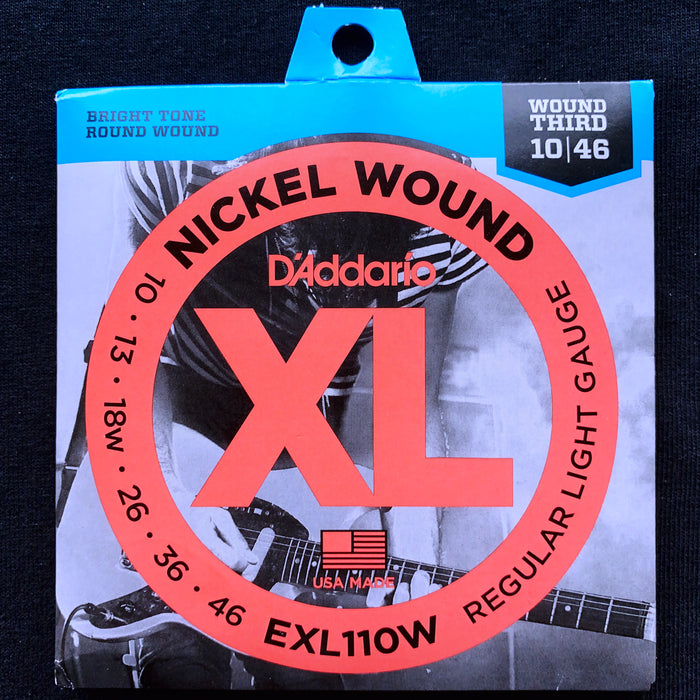 D'Addario EXL110W Set Guitar XL Regular Light Wound 3rd Strings