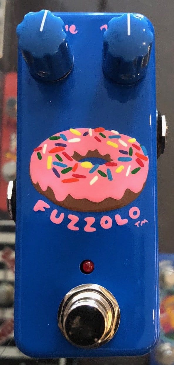 fuzzolo pedal ZVex Fuzzolo Fuzz Hand Painted Guitar Pedal NAMM 1/1 Pink Donut — Truetone Music