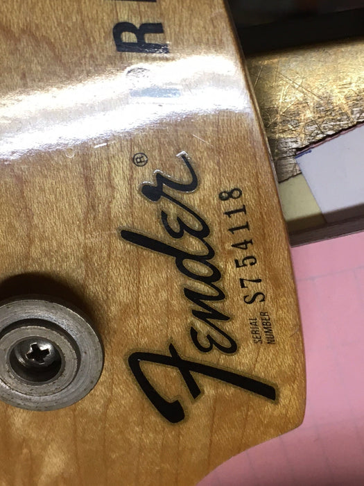 Vintage 1977 Fender Precision Bass Maple Neck Black With OHSC