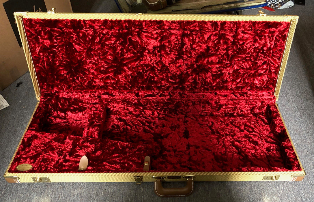 Used Fender Deluxe Hardshell Stratocaster Telecaster Case Tweed USA Made G&G Case