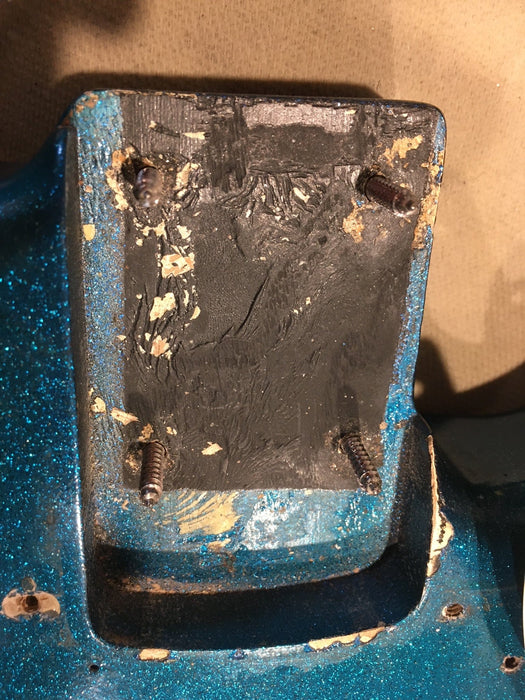 Vintage 1961 Fender Precision Bass Refinished Blue Sparkle With OHSC