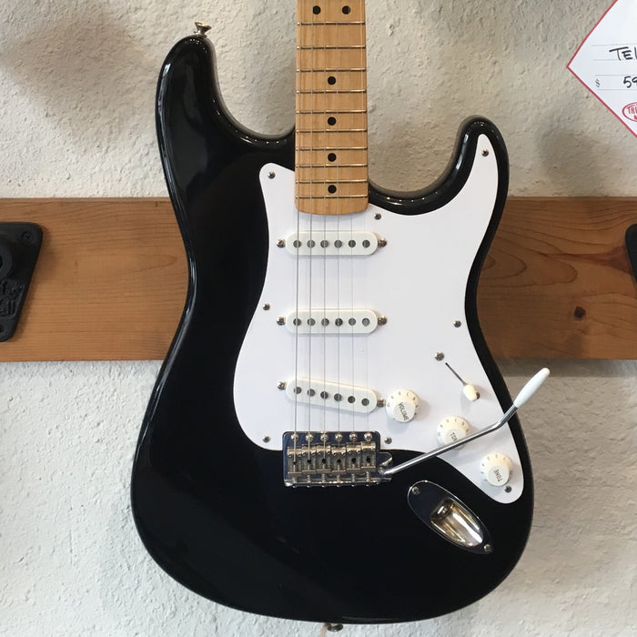 Used 1983 Fender '57 Vintage Reissue Maple Neck Stratocaster Electric Guitar - Black With OHSC Tweed
