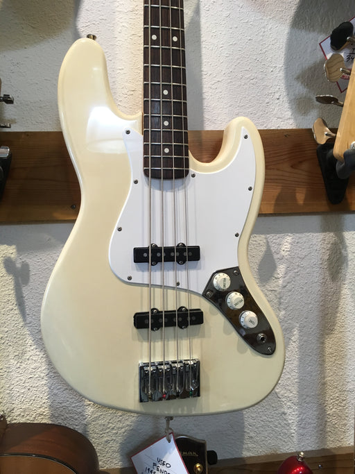 Used 1995 Fender Jazz Bass With Upgraded Pickups Olympic White