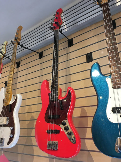 Vintage 1963 Fender Jazz Bass Refinished Fiesta Red With HSC