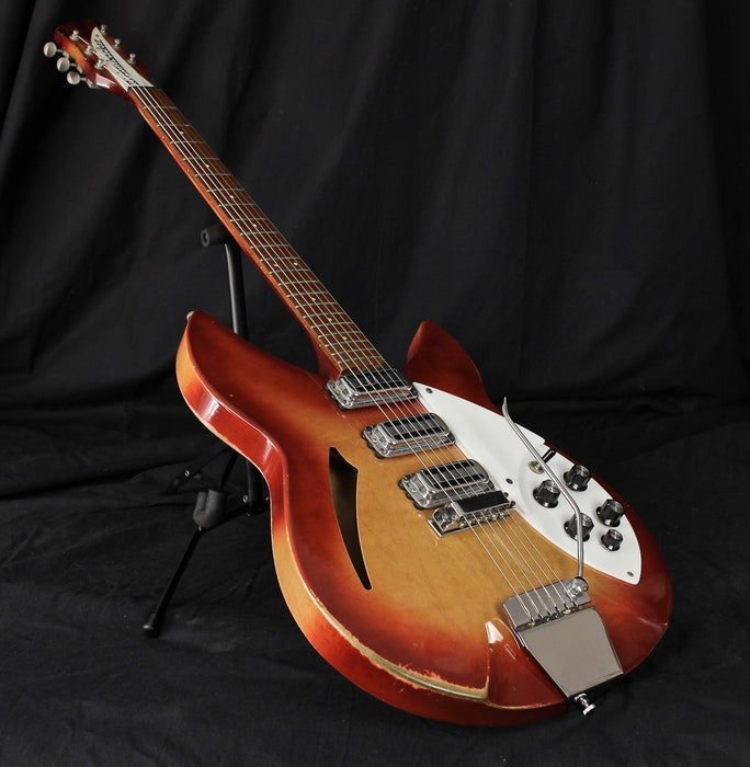 Vintage '66 Rickenbacker 345 Fireglo Semi Hollow Electric Guitar With OHSC