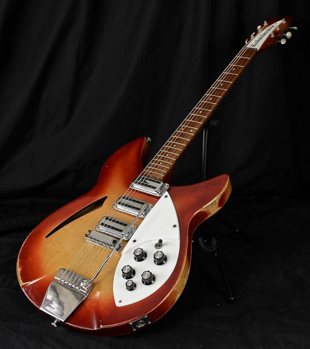 Vintage '66 Rickenbacker 345 Fireglo Semi Hollow Electric Guitar With OHSC