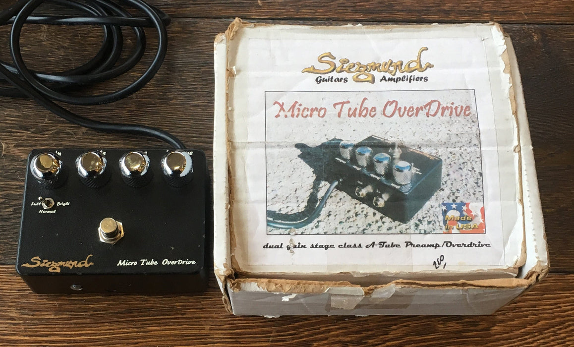 Used Siegmund Micro Tube Overdrive Guitar Effect Pedal With Box